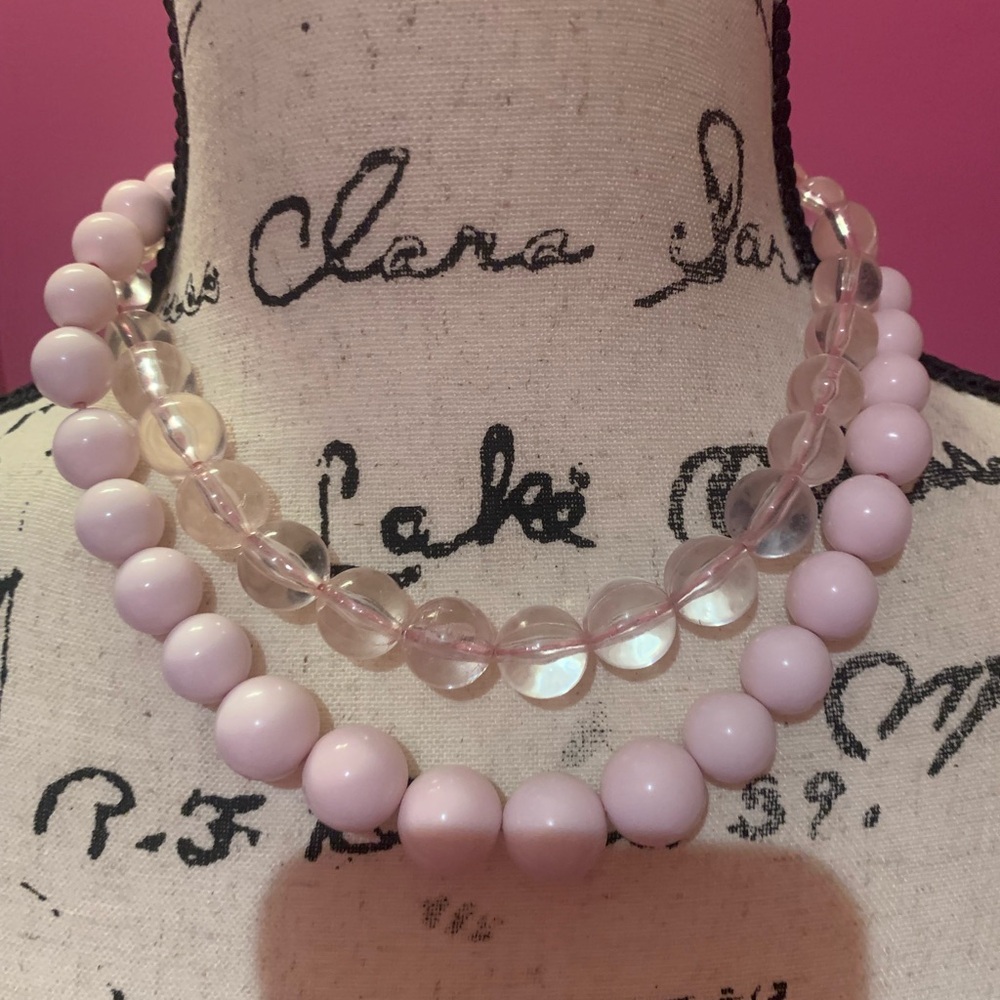 Elegant Pink Beaded Necklace